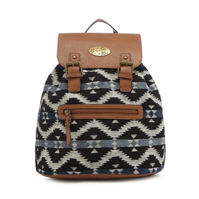 Multi-coloured textured backpack